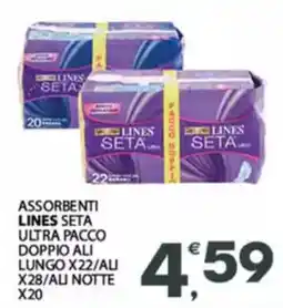 Despar Assorbenti lines seta ultra pacco doppio ali offerta