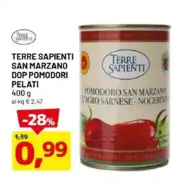 DPiù Terre sapienti san marzano dop pomodori pelati offerta