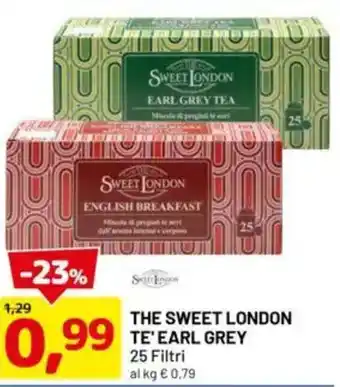 DPiù The sweet london te'earl grey 25 filtri offerta