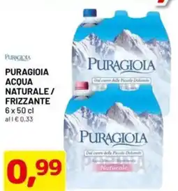 DPiù Puragioia acqua naturale / frizzante offerta