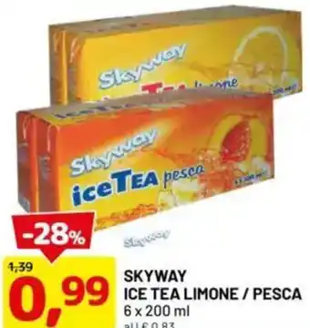 DPiù Skyway ice tea limone / pesca offerta