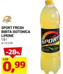 DPiù Sport fresh bibita isotonica limone offerta