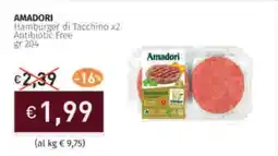 Prezzemolo e Vitale AMADORI Hamburger di Tacchino x2 Antibiotic Free offerta