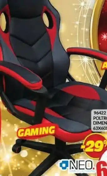 Risparmio Casa 96422 poltrona gaming dimensioni offerta