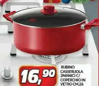 Risparmio Casa Casseruola 90 2manici coperchio in vetro offerta