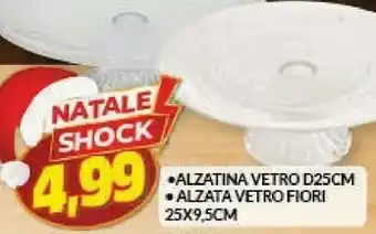 Risparmio Casa Alzatina vetro d25cm / alzata vetro fiori 25x9,5cm offerta