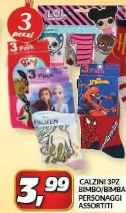 Risparmio Casa Calzini bimbo/bimba personaggi assortiti offerta