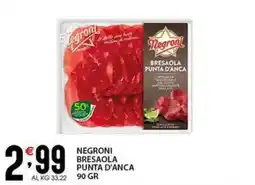 Sisa Negroni bresaola punta d'anca offerta