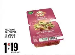 Sisa Negroni salsiccia in cubetti offerta