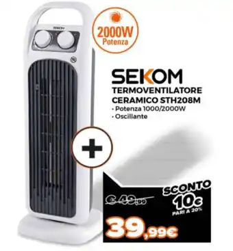 Sekom Termoventilatore Ceramico STH208M