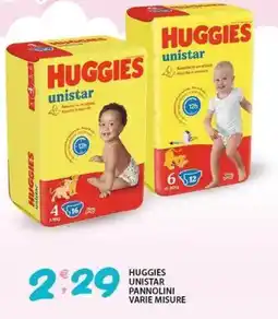 Sisa Huggies unistar pannolini varie misure offerta