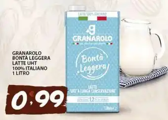 Sisa Granarolo bontà leggera latte uht 100% italiano 1 litro offerta