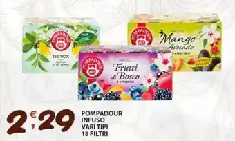 Sisa Pompadour infuso vari tipi 18 filtri offerta