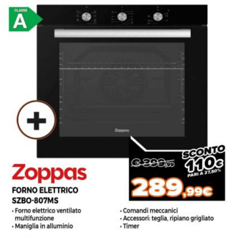 Zoppas Forno Elettrico SZBO-807MS offerta di Somma Expert