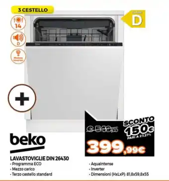 beko Lavastoviglie Din 26430