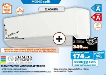Olimpia Splendid Climatizzatore Monosplit ARYALS1E12