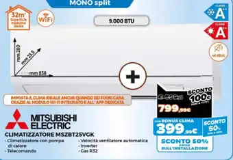 Mitsubishi Electric Climatizzatore MSZBT25VGK