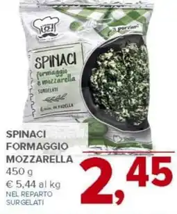 Todis Spinaci chee formaggio mozzarella offerta