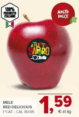 Todis Mele red delicious i^cat - cal 80/85 offerta