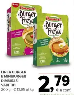 Todis Linea burger e miniburger dimmidisì vari tipi offerta