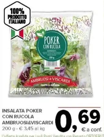 Todis Insalata poker con rucola ambruosi&viscardi offerta