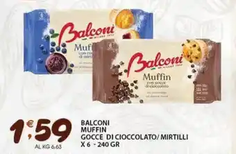 Sisa Balconi muffin gocce di cioccolato/mirtilli offerta