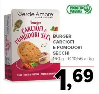 Todis Burger carciofi e pomodori secchi offerta