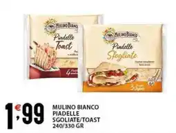 Sisa Mulino bianco piadelle sgoliate/toast offerta