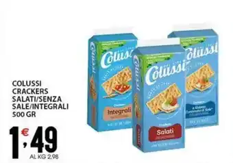 Sisa Colussi crackers salati/senza sale/integrali offerta