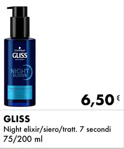 Iper Tosano GLISS Night elixir/siero/tratt. 7 secondi offerta