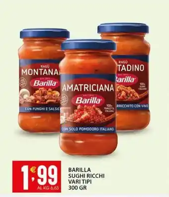 Sisa Barilla sughi ricchi vari tipi offerta