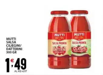 Sisa Mutti salsa ciliegini/ datterini offerta