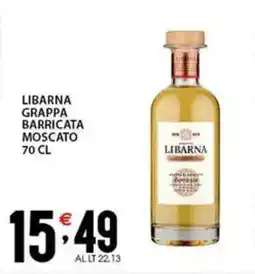 Sisa Libarna grappa barricata moscato offerta