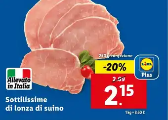 Lidl Sottilissime di lonza di suino offerta