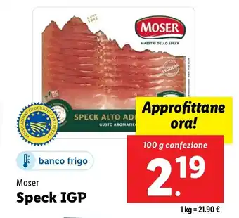 Lidl Moser Speck IGP offerta