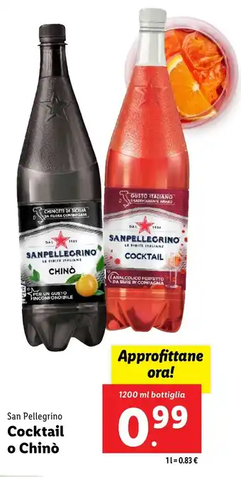 Lidl San Pellegrino Cocktail o Chinò offerta