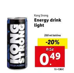 Lidl Kong Strong Energy drink light offerta