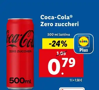 Lidl Coca-Cola Zero zuccheri offerta