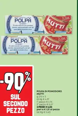 Pam Polpa di pomodoro MUTTI offerta