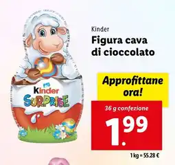 Lidl Kinder Figura cava di cioccolato offerta