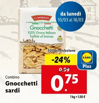 Lidl Combino Gnocchetti sardi offerta