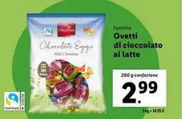 Lidl Favorina Ovetti di cioccolato al latte offerta