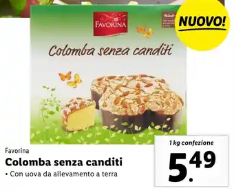 Lidl Favorina Colomba senza canditi offerta