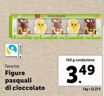 Lidl Favorina Figure pasquali di cioccolato offerta