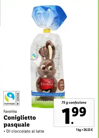 Lidl Favorina Coniglietto pasquale offerta