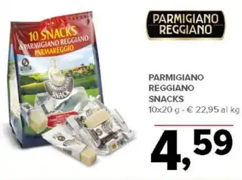 Todis Parmigiano reggiano snacks offerta