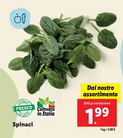 Lidl Spinaci offerta