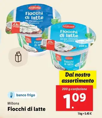 Lidl Milbona Fiocchi di latte offerta