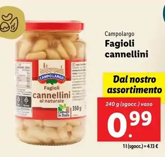 Lidl Campolargo Fagioli cannellini offerta