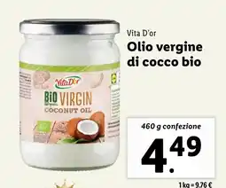 Lidl Vita D'or Olio vergine di cocco bio offerta